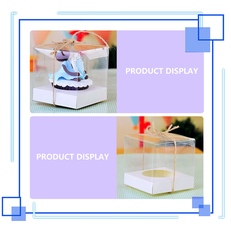 Latitude Run® Set Of 12, Clear PVC Cupcake Box Bakery Box Wayfair Canada